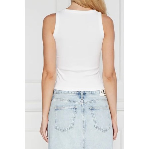 CALVIN KLEIN JEANS Top WOVEN LABEL | Slim Fit XS okazyjna cena Gomez Fashion Store