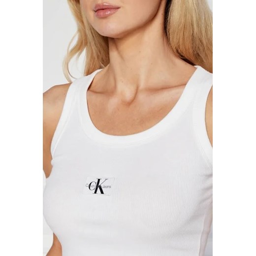 CALVIN KLEIN JEANS Top WOVEN LABEL | Slim Fit XL promocyjna cena Gomez Fashion Store