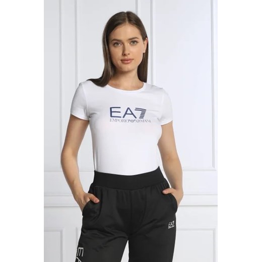 EA7 T-shirt | Slim Fit ze sklepu Gomez Fashion Store w kategorii Bluzki damskie - zdjęcie 172925989