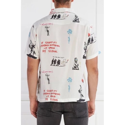 GUESS Koszula SS SANDWASHED GRAFFI | Regular Fit Guess M okazja Gomez Fashion Store