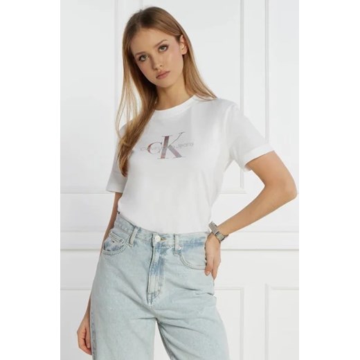 CALVIN KLEIN JEANS T-shirt | Regular Fit ze sklepu Gomez Fashion Store w kategorii Bluzki damskie - zdjęcie 172926468