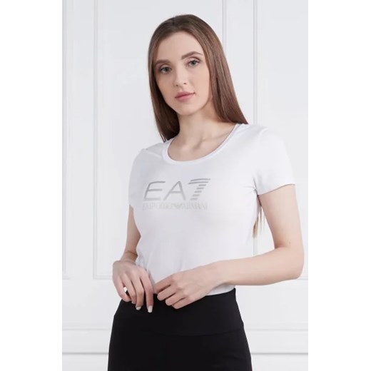 EA7 T-shirt | Slim Fit ze sklepu Gomez Fashion Store w kategorii Bluzki damskie - zdjęcie 172926927