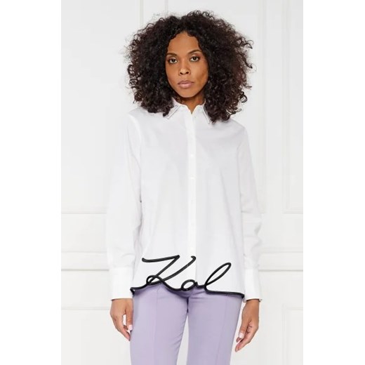 Karl Lagerfeld Koszula karl hem signature shirt | Regular Fit ze sklepu Gomez Fashion Store w kategorii Koszule damskie - zdjęcie 172928456