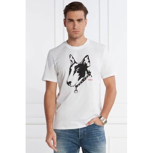 HUGO T-shirt Dammock | Regular Fit ze sklepu Gomez Fashion Store w kategorii T-shirty męskie - zdjęcie 172928687