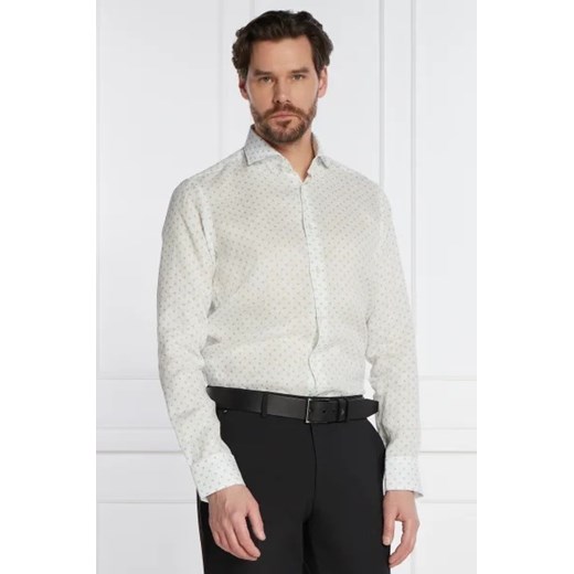 BOSS BLACK Lniana koszula H-JOE | Regular Fit ze sklepu Gomez Fashion Store w kategorii Koszule męskie - zdjęcie 172928908