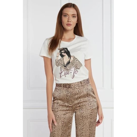 Liu Jo Rose T-shirt | Regular Fit XL promocja Gomez Fashion Store