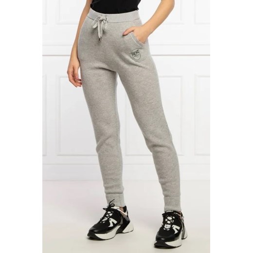 Pinko Wełniane spodnie dresowe TEROLDEGO | Regular Fit | z dodatkiem kaszmiru ze sklepu Gomez Fashion Store w kategorii Spodnie damskie - zdjęcie 172937877