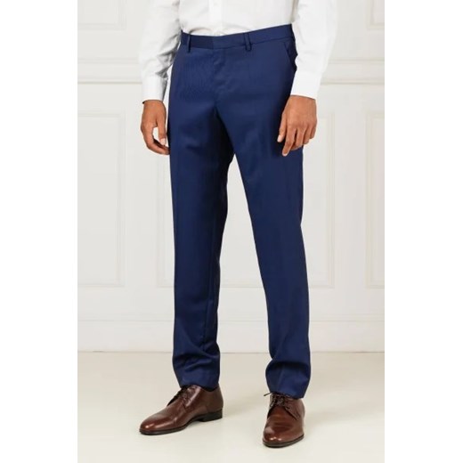 BOSS BLACK Wełniane spodnie Genius5 | Slim Fit ze sklepu Gomez Fashion Store w kategorii Spodnie męskie - zdjęcie 172939437