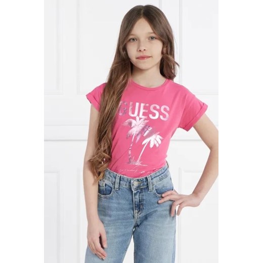 Guess T-shirt | Regular Fit ze sklepu Gomez Fashion Store w kategorii Bluzki dziewczęce - zdjęcie 172941709