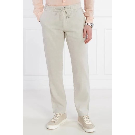 BOSS ORANGE Lniane spodnie Sanderson-L | Tapered fit ze sklepu Gomez Fashion Store w kategorii Spodnie męskie - zdjęcie 172944405