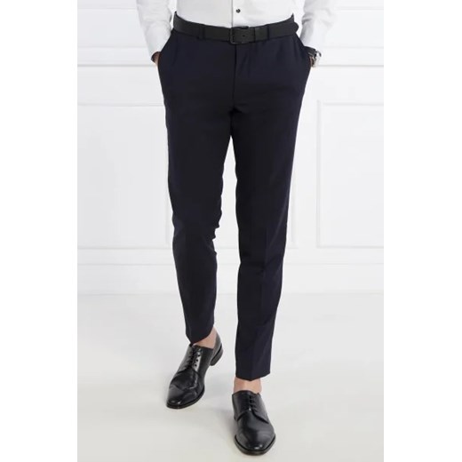Oscar Jacobson Wełniane spodnie Denz | Slim Fit ze sklepu Gomez Fashion Store w kategorii Spodnie męskie - zdjęcie 172945115