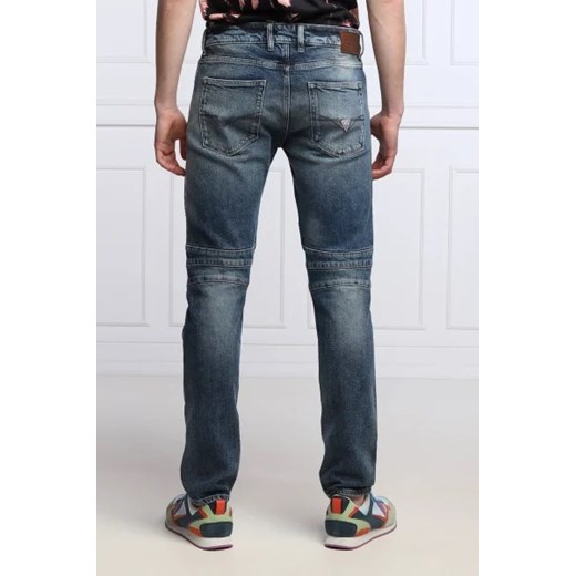 GUESS Jeansy PIN TUCK MOTO | Slim Fit Guess 33 promocyjna cena Gomez Fashion Store