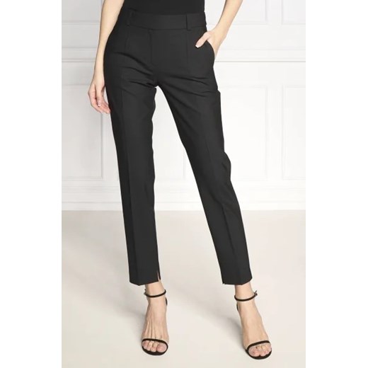 HUGO Spodnie Hetana | Slim Fit | z dodatkiem wełny ze sklepu Gomez Fashion Store w kategorii Spodnie damskie - zdjęcie 172948236