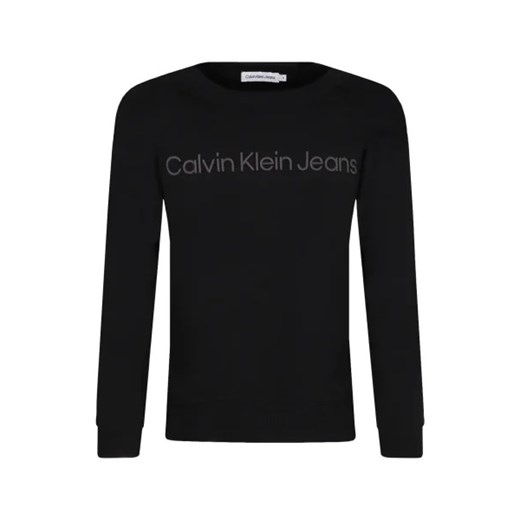 CALVIN KLEIN JEANS Bluza RAISED INST. LOGO FLEECE CN | Regular Fit ze sklepu Gomez Fashion Store w kategorii Bluzy chłopięce - zdjęcie 172948609