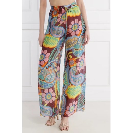Guess Spodnie | Loose fit | z dodatkiem jedwabiu Guess XS okazja Gomez Fashion Store
