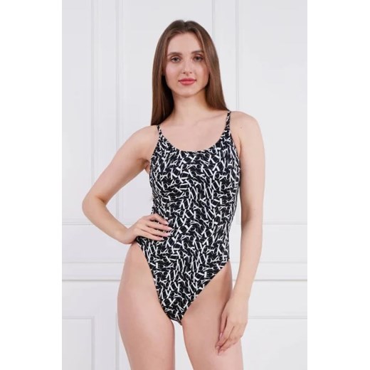Calvin Klein Swimwear Strój kąpielowy CK MONOGRAM-S SCOOP ONE PIECE-PRINT ze sklepu Gomez Fashion Store w kategorii Stroje kąpielowe - zdjęcie 172954237