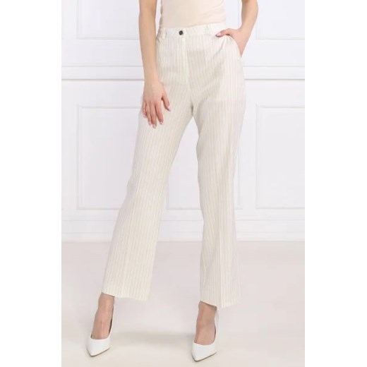 GUESS Lniane spodnie chino ZOE CHINO | Regular Fit ze sklepu Gomez Fashion Store w kategorii Spodnie damskie - zdjęcie 172954858