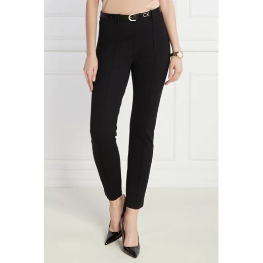 BOSS BLACK Spodnie Tanaina6 | Slim Fit | stretch ze sklepu Gomez Fashion Store w kategorii Spodnie damskie - zdjęcie 172955916