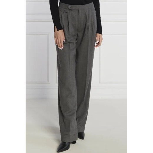 LAUREN RALPH LAUREN Wełniane spodnie TUMELO | Regular Fit ze sklepu Gomez Fashion Store w kategorii Spodnie damskie - zdjęcie 172962077