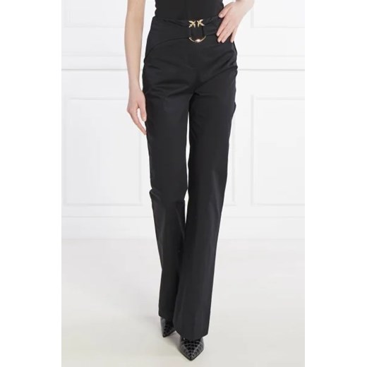 Pinko Spodnie z paskiem | flare fit | high waist ze sklepu Gomez Fashion Store w kategorii Spodnie damskie - zdjęcie 172963077