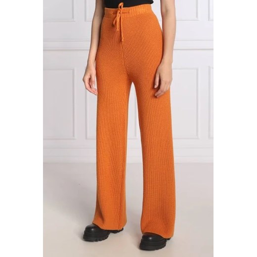 Silvian Heach Spodnie dzianinowe | Straight fit | z dodatkiem wełny XS wyprzedaż Gomez Fashion Store