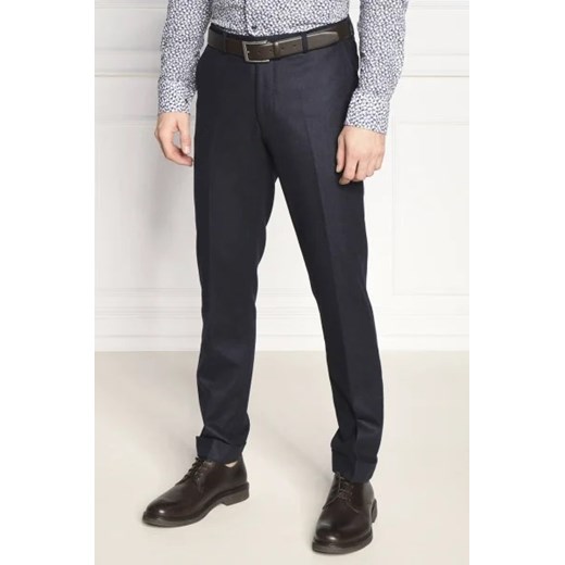 Oscar Jacobson Wełniane spodnie Denz Turn Up | Regular Fit ze sklepu Gomez Fashion Store w kategorii Spodnie męskie - zdjęcie 172963685