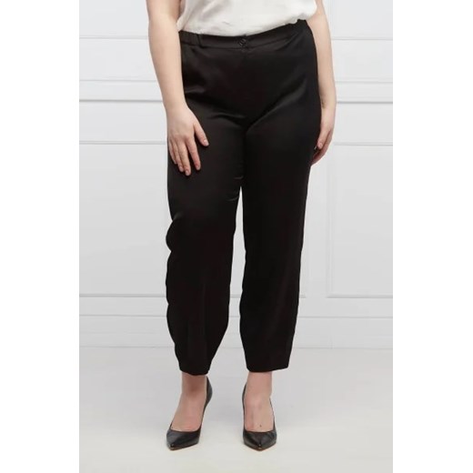 Persona by Marina Rinaldi Satynowe spodnie RENDE Plus size| Regular Fit ze sklepu Gomez Fashion Store w kategorii Spodnie damskie - zdjęcie 172966127