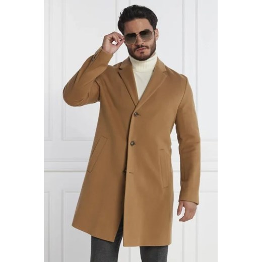 BOSS BLACK Wełniany płaszcz H-Hyde-C-224 56 wyprzedaż Gomez Fashion Store