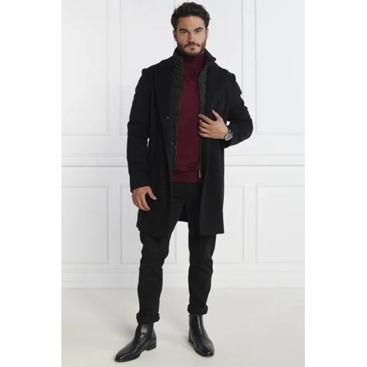 BOSS BLACK Wełniany płaszcz 2w1 H Hyde Bib 46 okazja Gomez Fashion Store