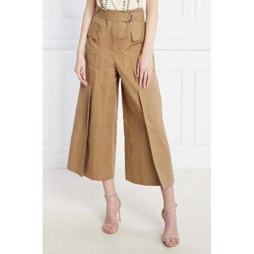 Weekend MaxMara Spodnie PINIDE | flare fit | z dodatkiem lnu ze sklepu Gomez Fashion Store w kategorii Spodnie damskie - zdjęcie 172969577