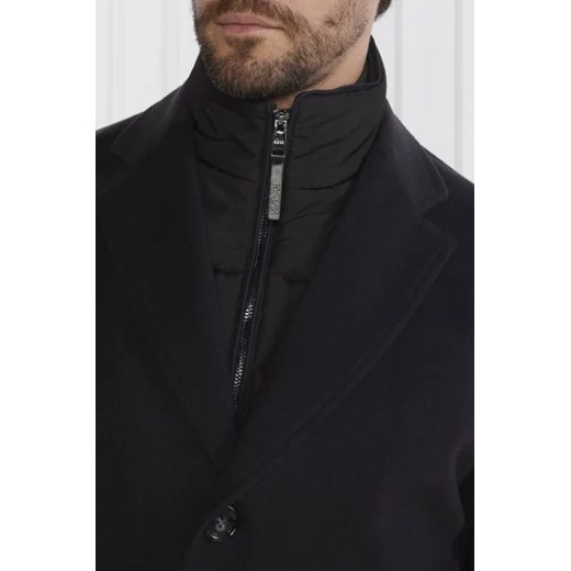 BOSS BLACK Wełniany płaszcz 2w1 H Hyde Bib 48 promocyjna cena Gomez Fashion Store