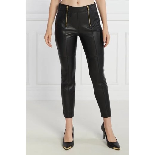 Pinko Skórzane spodnie | Slim Fit ze sklepu Gomez Fashion Store w kategorii Spodnie damskie - zdjęcie 172972256