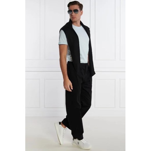 Calvin Klein Jeans Spodnie BADGE TRIM WOVEN PANT | Regular Fit S Gomez Fashion Store wyprzedaż
