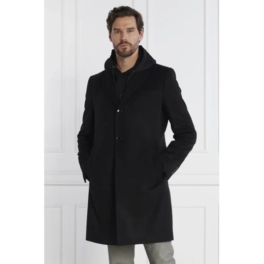 BOSS BLACK Wełniany płaszcz H Hyde | z dodatkiem kaszmiru 54 Gomez Fashion Store okazyjna cena