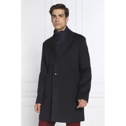 BOSS BLACK Wełniany płaszcz H-Hyde-Bib-224 ze sklepu Gomez Fashion Store w kategorii Płaszcze męskie - zdjęcie 172975809