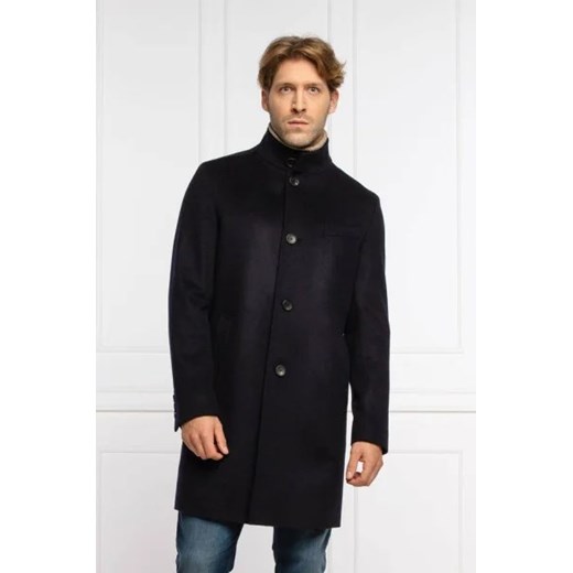 BOSS BLACK Wełniany płaszcz H-Hyde Standup 214 | z dodatkiem kaszmiru ze sklepu Gomez Fashion Store w kategorii Płaszcze męskie - zdjęcie 172975877