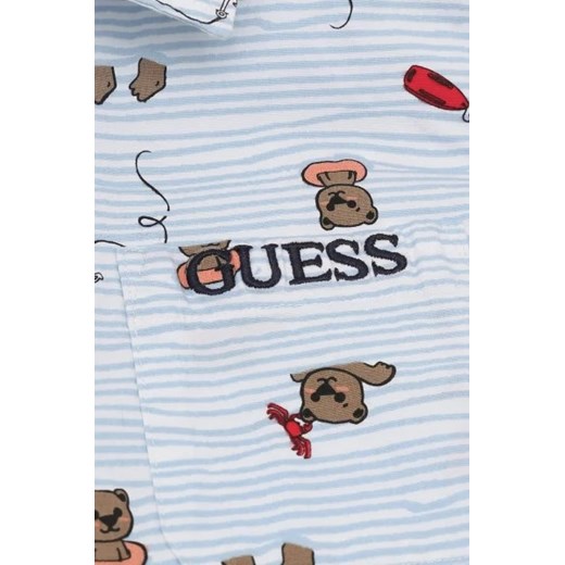 Guess Koszula STR POPLIN SS | Regular Fit Guess 92 promocja Gomez Fashion Store