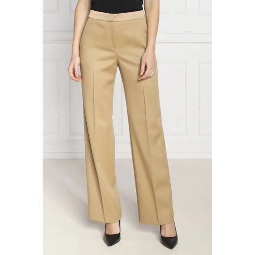 BOSS BLACK Wełniane spodnie Tackea | Regular Fit ze sklepu Gomez Fashion Store w kategorii Spodnie damskie - zdjęcie 172976955