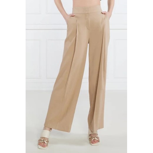 Marc Cain Lniane spodnie | Straight fit ze sklepu Gomez Fashion Store w kategorii Spodnie damskie - zdjęcie 172977059