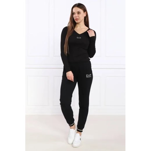 Spodnie damskie Emporio Armani bawełniane
