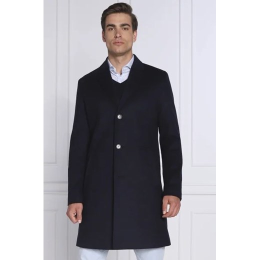 HUGO Wełniany płaszcz Malte2241 | z dodatkiem kaszmiru ze sklepu Gomez Fashion Store w kategorii Płaszcze męskie - zdjęcie 172981557
