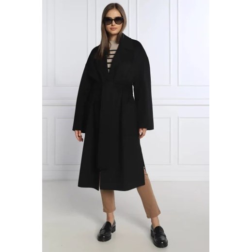 BOSS BLACK Wełniany Trencz Coletti | z dodatkiem wełny ze sklepu Gomez Fashion Store w kategorii Płaszcze damskie - zdjęcie 172983918