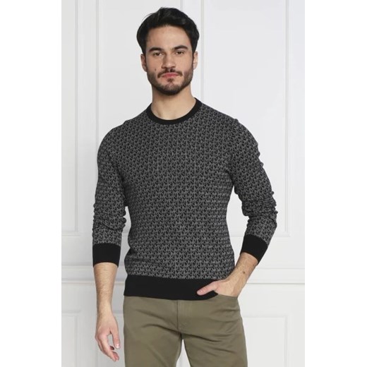 Michael Kors Sweter MICRO SIGNATURE | Slim Fit Michael Kors M Gomez Fashion Store okazja
