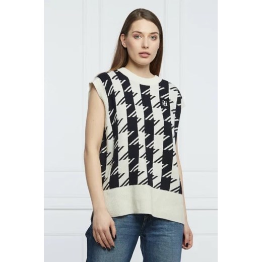 Tommy Hilfiger Wełniana kamizelka | Relaxed fit Tommy Hilfiger S okazja Gomez Fashion Store
