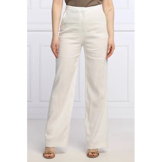 Marc Cain Lniane spodnie | Loose fit | high waist ze sklepu Gomez Fashion Store w kategorii Spodnie damskie - zdjęcie 172995778