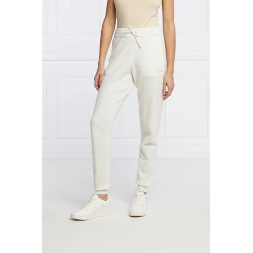 Karl Lagerfeld Wełniane spodnie dresowe | Slim Fit ze sklepu Gomez Fashion Store w kategorii Spodnie damskie - zdjęcie 172995938