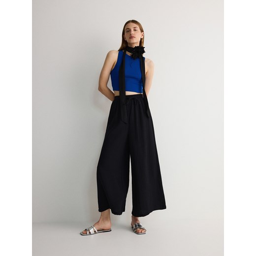 Reserved - Spodnie culotte - czarny ze sklepu Reserved w kategorii Spodnie damskie - zdjęcie 172997597