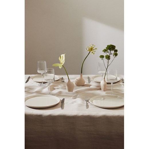 H & M - Porcelanowy talerz płaski 4-pak - Biały H & M One Size H&M