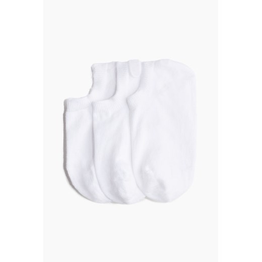 H & M - Krótkie skarpetki 3-pak - Biały ze sklepu H&M w kategorii Skarpetki damskie - zdjęcie 173004785