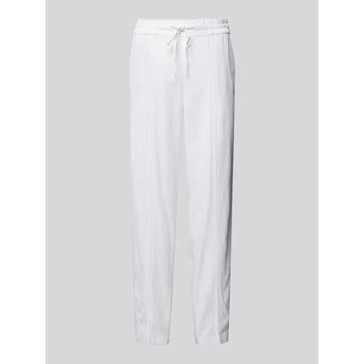 Spodnie materiałowe o kroju tapered fit z tunelem ze sklepu Peek&Cloppenburg  w kategorii Spodnie damskie - zdjęcie 173005075